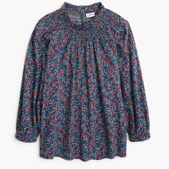 J. Crew Factory Women’s Long sleeve peasant  Cotton Floral Size X L. NWT - Picture 10 of 13